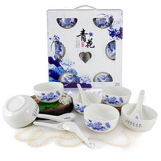 青花瓷碗匙12件式套組(精美盒裝)CI-660E