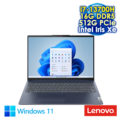 【臨時斷電我不怕】Lenovo IdeaPad Slim 5i 82XF002MTW 深邃藍 16吋筆電 (WUXGA IPS/Intel i7-13700H/16G DDR5/512G PCIE SSD/WIN 11)