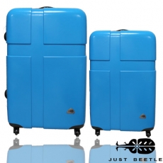 【Just Beetle】甜蜜愛琴海PC亮麗行李箱/旅行箱/登機箱/拉桿箱兩件組(28+24吋)