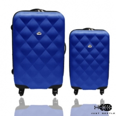 【Just Beetle】菱紋系列ABS輕硬殼行李箱/旅行箱/登機箱/拉桿箱兩件組(28+20吋)