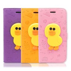 LINE原廠 - ASUS Zenfone2 ZE551ML 5.5吋 莎莉磁吸公仔立架側掀皮套