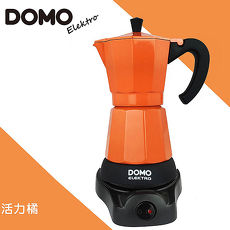 DOMO 經典電動摩卡壺DM413KT 活力橘