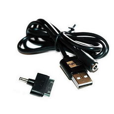 【FU】USB轉DC母頭 圓直線+Apple iphone 30pin充電轉接頭(UC0045+UC0018)