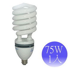 【東亞岱亞】75W 110V E27螺旋省電燈泡-1入(晝/黃)