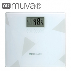 muva健康幾何學BMI電子體重計 (典雅白)