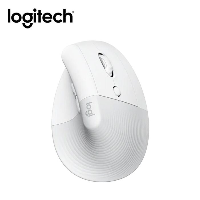 Logitech 羅技 LIFT 人體工學垂直滑鼠-珍珠白