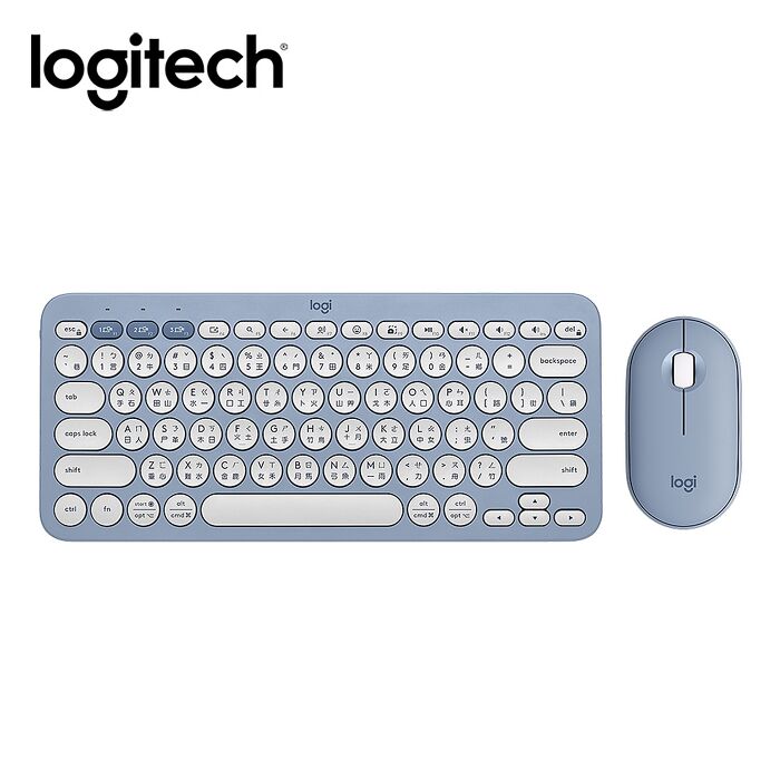 Logitech 羅技 Pebble 2 Combo 無線藍芽鍵盤滑鼠組 午夜藍