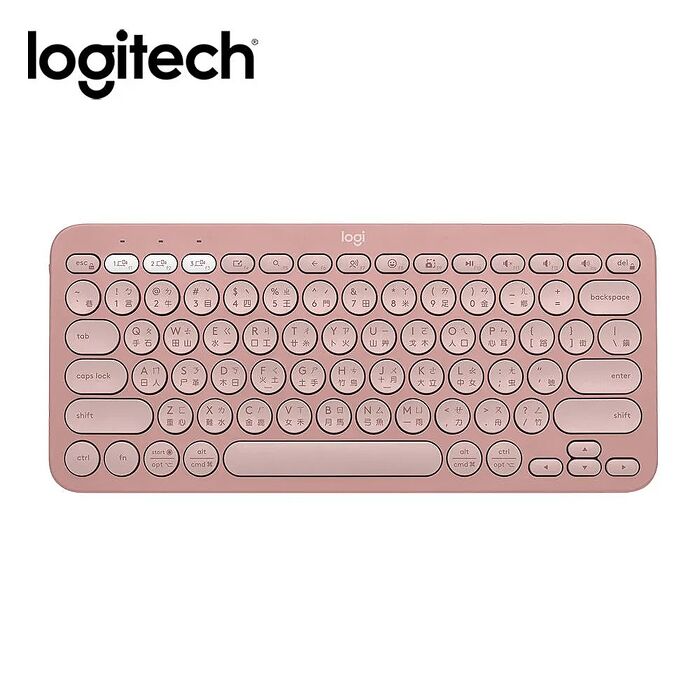 Logitech 羅技 K380S 跨平臺藍牙鍵盤 玫瑰粉