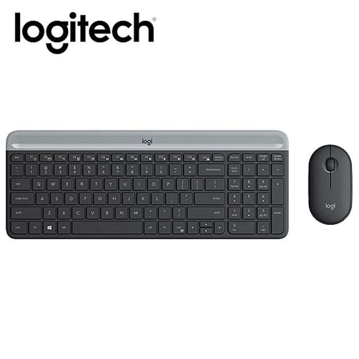 Logitech 羅技 MK470 超薄無線鍵鼠組 石墨黑