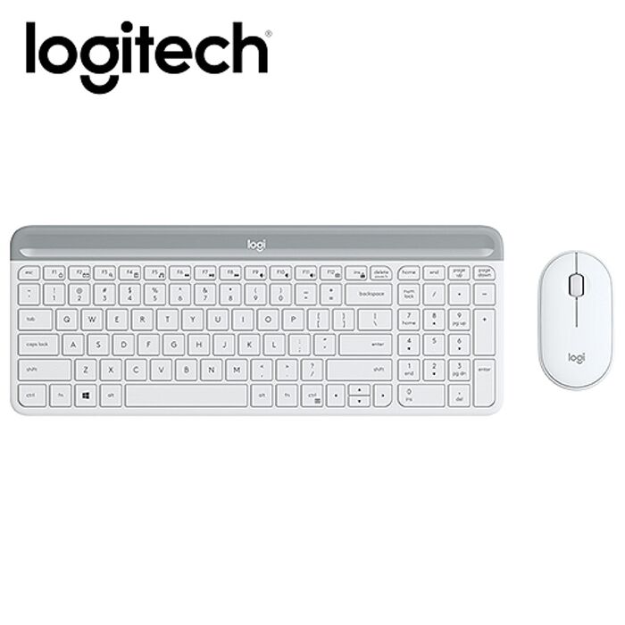 Logitech 羅技 MK470 超薄無線鍵鼠組 珍珠白