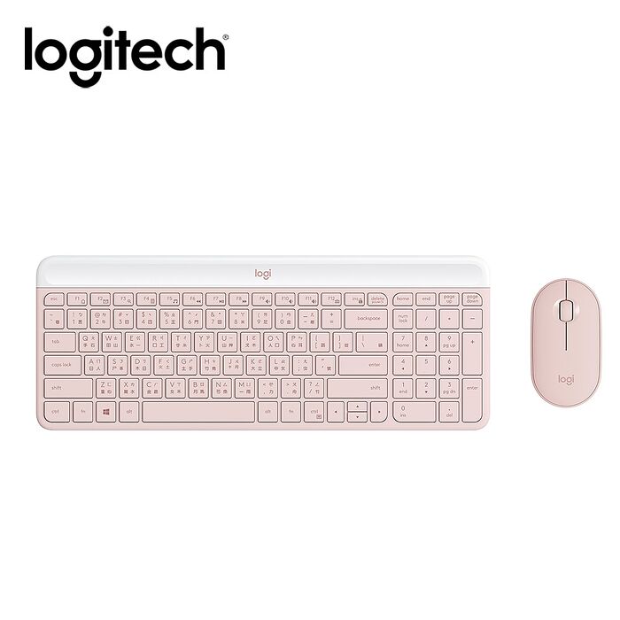 Logitech 羅技 MK470 超薄無線鍵鼠組 玫瑰粉