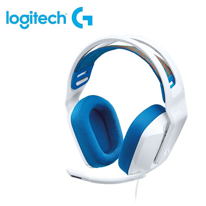 Logitech 羅技 G335 輕盈有線電競耳機麥克風 白