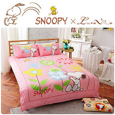 Luna Vita X SNOOPY 雙人 史奴比 床包四件組-春之饗宴