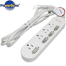 PowerSync群加 防雷擊4開4插延長線(加大距離) 1.8M PWS-EEA4418