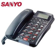 SANYO 三洋 全免持對講來電顯示有線電話 TEL-011 黑