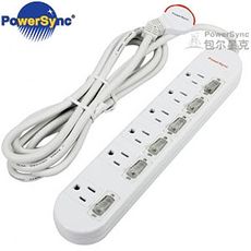 PowerSync 群加防雷擊6開6插延長線 2.7M PWS-EAS6627