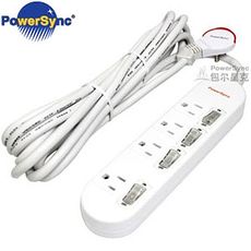 PowerSync群加 防雷擊4開4插延長線(加大距離) 4.5M PWS-EEA4445