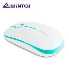 WiNTEK文鎧 1800 時尚超靜音無線滑鼠 2.4G 白藍