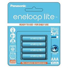 Panasonic eneloop lite 4號4入低自放鎳氫充電電池-藍鑽輕
