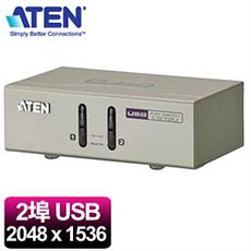 ATEN宏正 CS72U 2埠桌上型KVM切換器(USB/2048x1536/SP/麥)