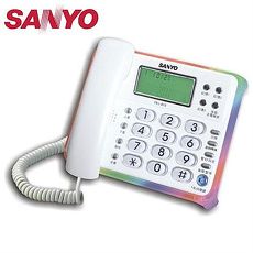 SANYO 三洋 來去電報號合弦鈴聲有線電話 TEL-813 白
