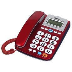 Kingtel 西陵 超大鈴聲來電顯示有線電話 KT-8198 紅
