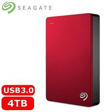Seagate希捷 Backup Plus 2.5吋 4TB 行動硬碟-紅