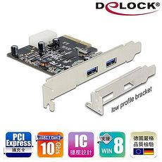 Delock USB3.1 Type A母頭 PCI express擴充卡-89398