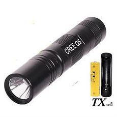 美國CREE Q5 LED固定焦距五段式燈光手電筒附充電組 T-Q5-F5E