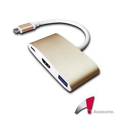 Awesome USB 3.1 TypeC to HDMI/TypeC/USB3.0轉接盒-A00250002
