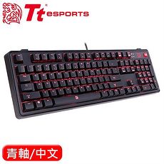 Thermaltake 曜越 拓荒者Pro 背光機械鍵盤Cherry 青軸 中文