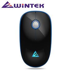 WiNTEK 文鎧 1600圓 無線2.4G充電滑鼠 黑藍