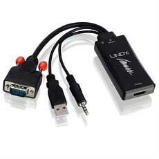 LINDY林帝 VGA +音源 to HDMI 1080P 轉接器 38183