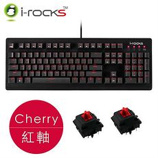i-Rocks 艾芮克 IRK65MS 單色背光機械鍵盤 Cherry 紅軸