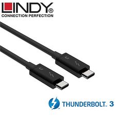 LINDY林帝 被動式 Thunderbolt 3 intel 原廠認證傳輸線 0.5m 41555