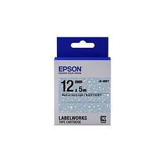 EPSON LK-4BBY S654464(Pattern系列)繁星夜空底黑字12mm