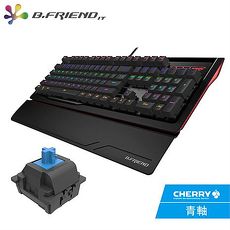 B.FRIEND MK1 多彩發光機械鍵盤 Cherry 青軸 中文