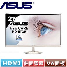 ASUS華碩 VZ27VQ 27型纖薄VA曲面液晶螢幕