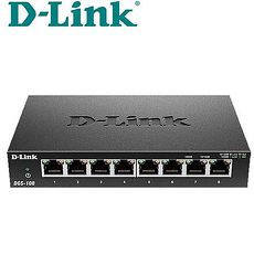 D-Link 友訊 DGS-108 8埠Gigabit 乙太網路交換器 (鐵殼)