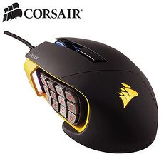 Corsair 海盜船 Scimitar RGB MOBA/MMO 電競滑鼠 黑黃