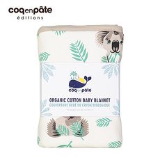 【BabyTiger虎兒寶】coqenpate 法國柔柔攜帶有機被毯 - 無尾熊