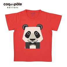 【BabyTiger虎兒寶】coqenpate 法國有機棉童趣 短袖 T-SHIRT - 熊貓