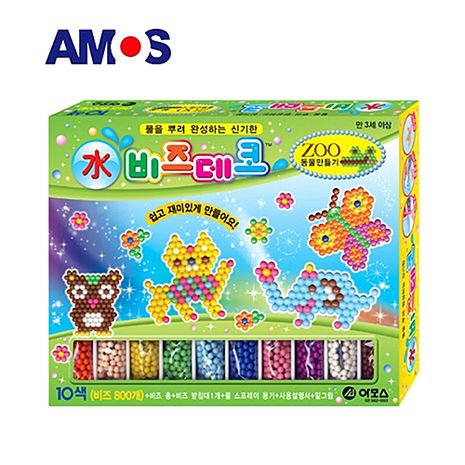 【BabyTiger虎兒寶】韓國 AMOS 益智水拼珠 - 動物主題~特賣