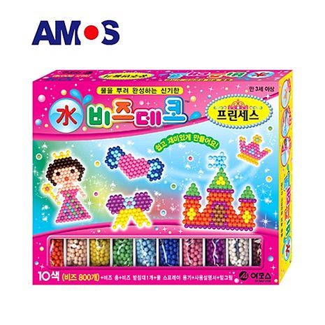 【BabyTiger虎兒寶】韓國 AMOS 益智水拼珠 - 公主款~特賣