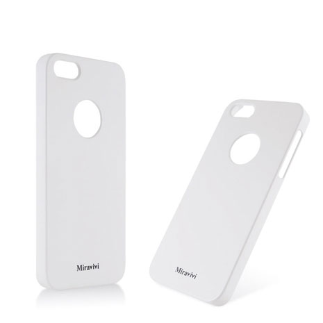 Miravivi Apple iPhone5 時尚馬卡龍保護彩殼-純潔白
