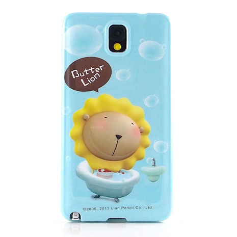 Butter Lion 奶油獅 Samsung Galaxy note3 時尚彩繪保護套-泡泡浴