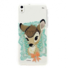 Disney HTC Desire 816 彩繪手繪風透明保護殼-斑比
