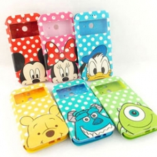 Disney HTC One (E8) 時尚大頭點點透視視窗可立式皮套