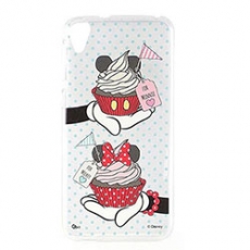 Disney HTC Desire 820 dual sim 彩繪透明保護軟套-杯子蛋糕
