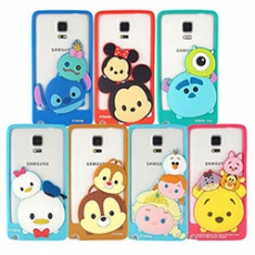 Disney Samsung Galaxy Note4 TSUM TSUM 可愛造型立體矽膠邊框軟套